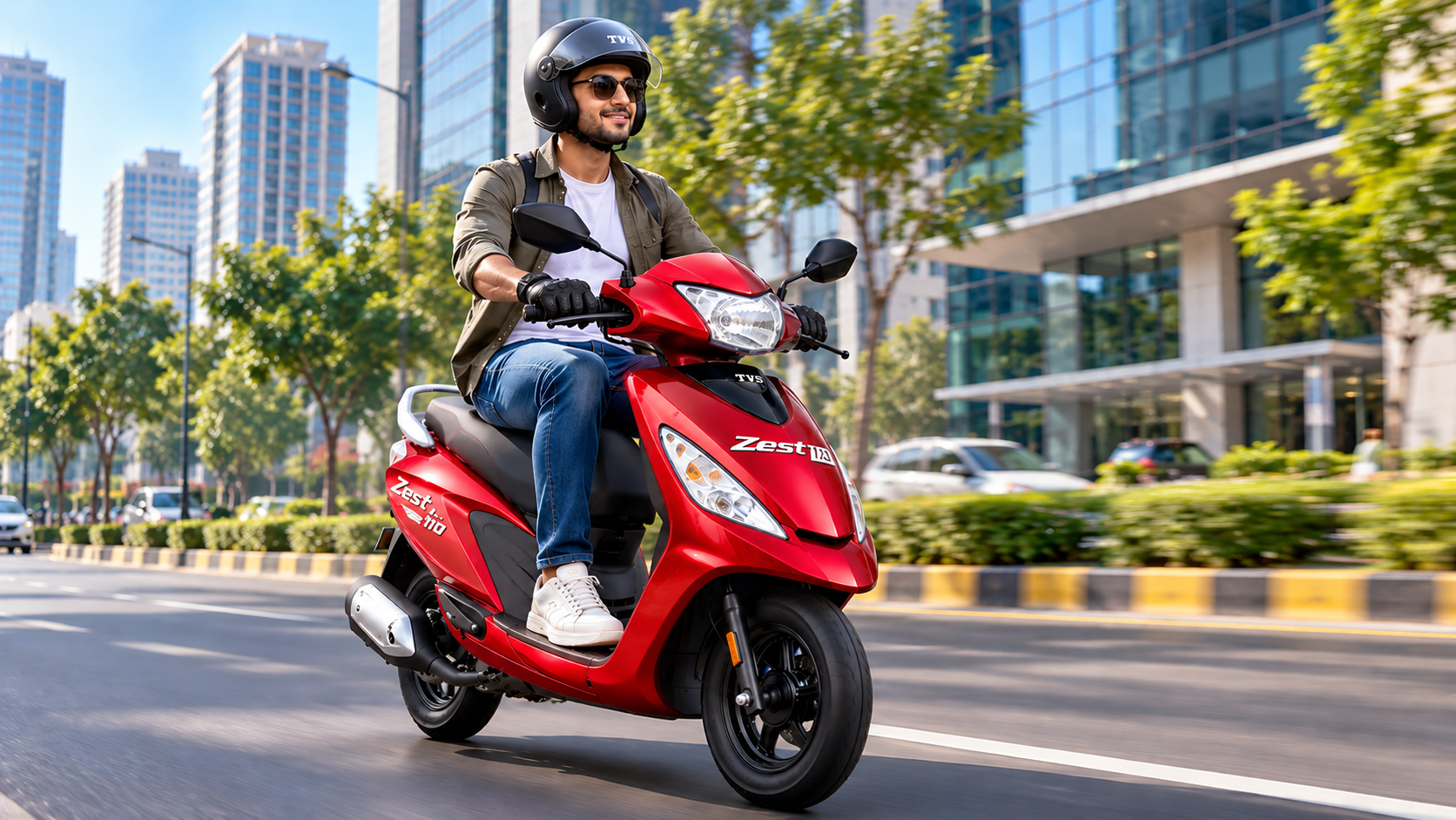 TVS Zest 110 digital dashboard and smartphone connectivity features